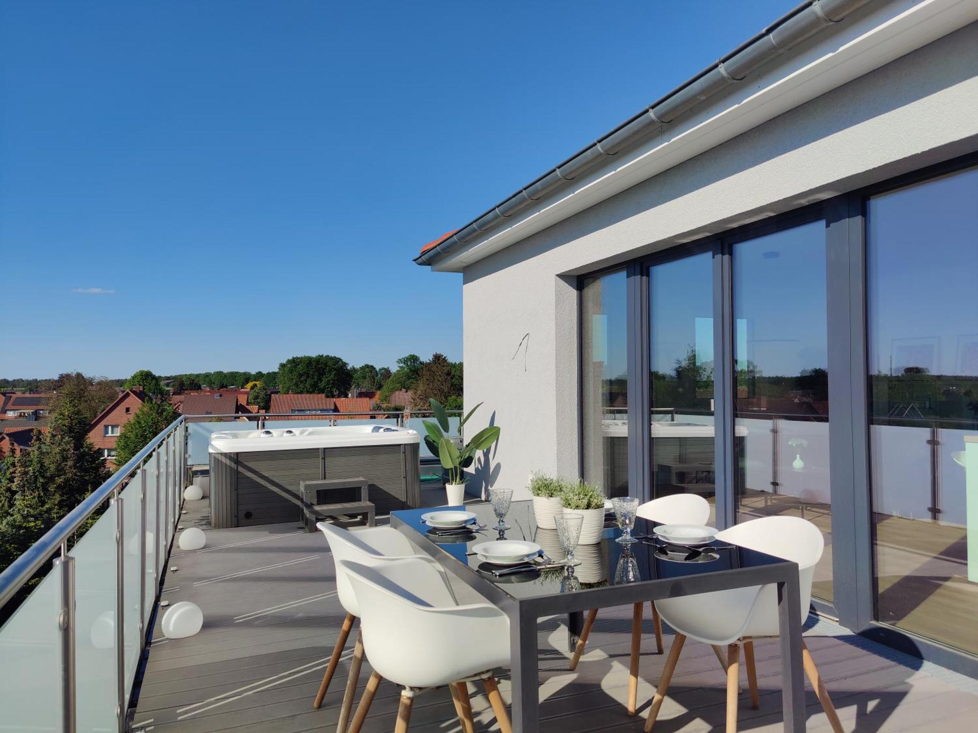 Penthouse Mit Whirlpool Im Herzen Von Niedersachsen Burgwedel  Exterior foto