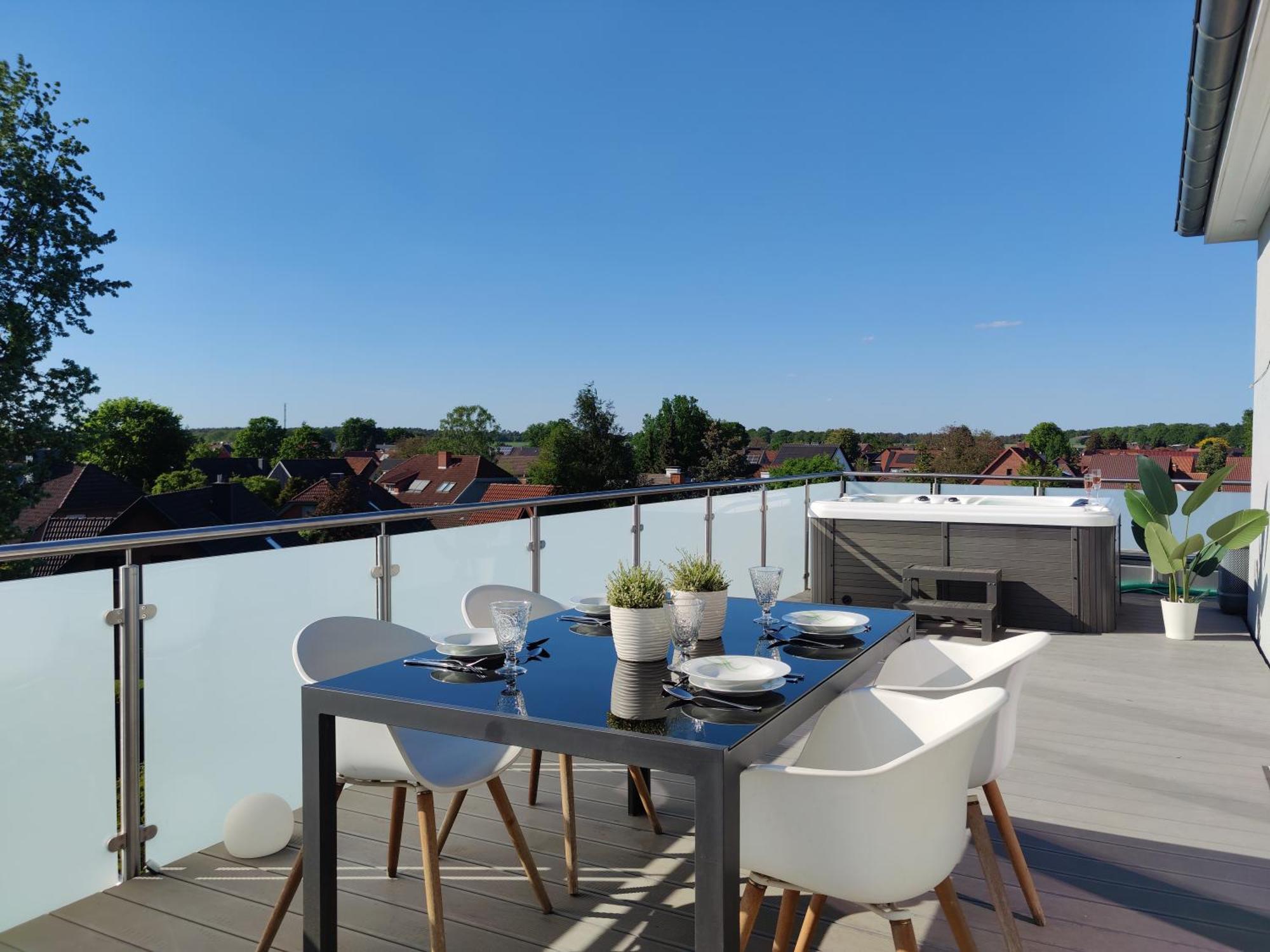 Penthouse Mit Whirlpool Im Herzen Von Niedersachsen Burgwedel  Exterior foto